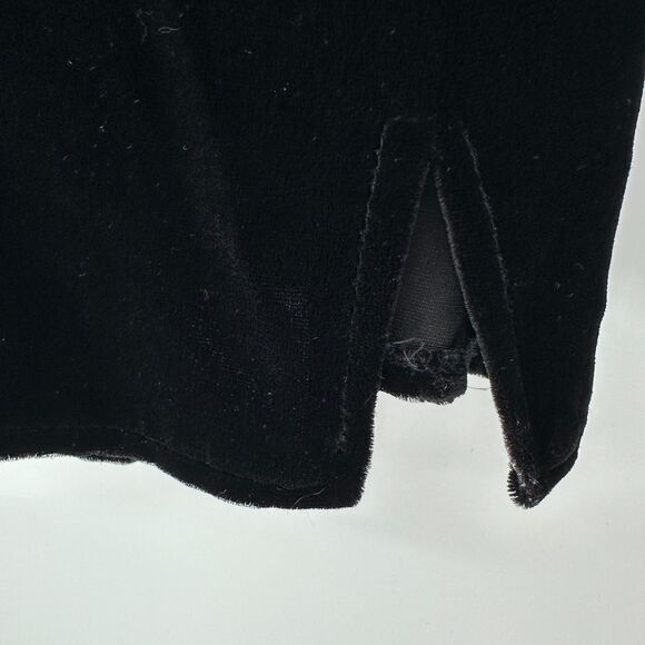 Vintage Ann Taylor Black Velvet Button Up Shirt Size S Oversized Whimsigoth - Picture 4 of 7